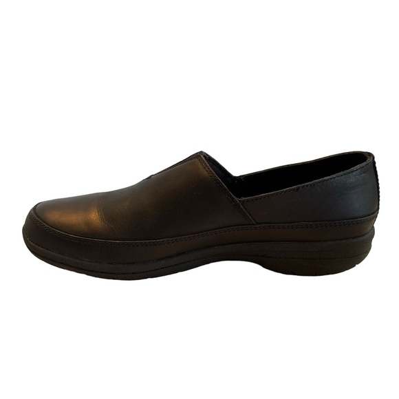 Merrell Encore Kassie Moc Black Leather Loafer Shoes Slip On Clog Women's Sz 6.5 - Picture 5 of 12